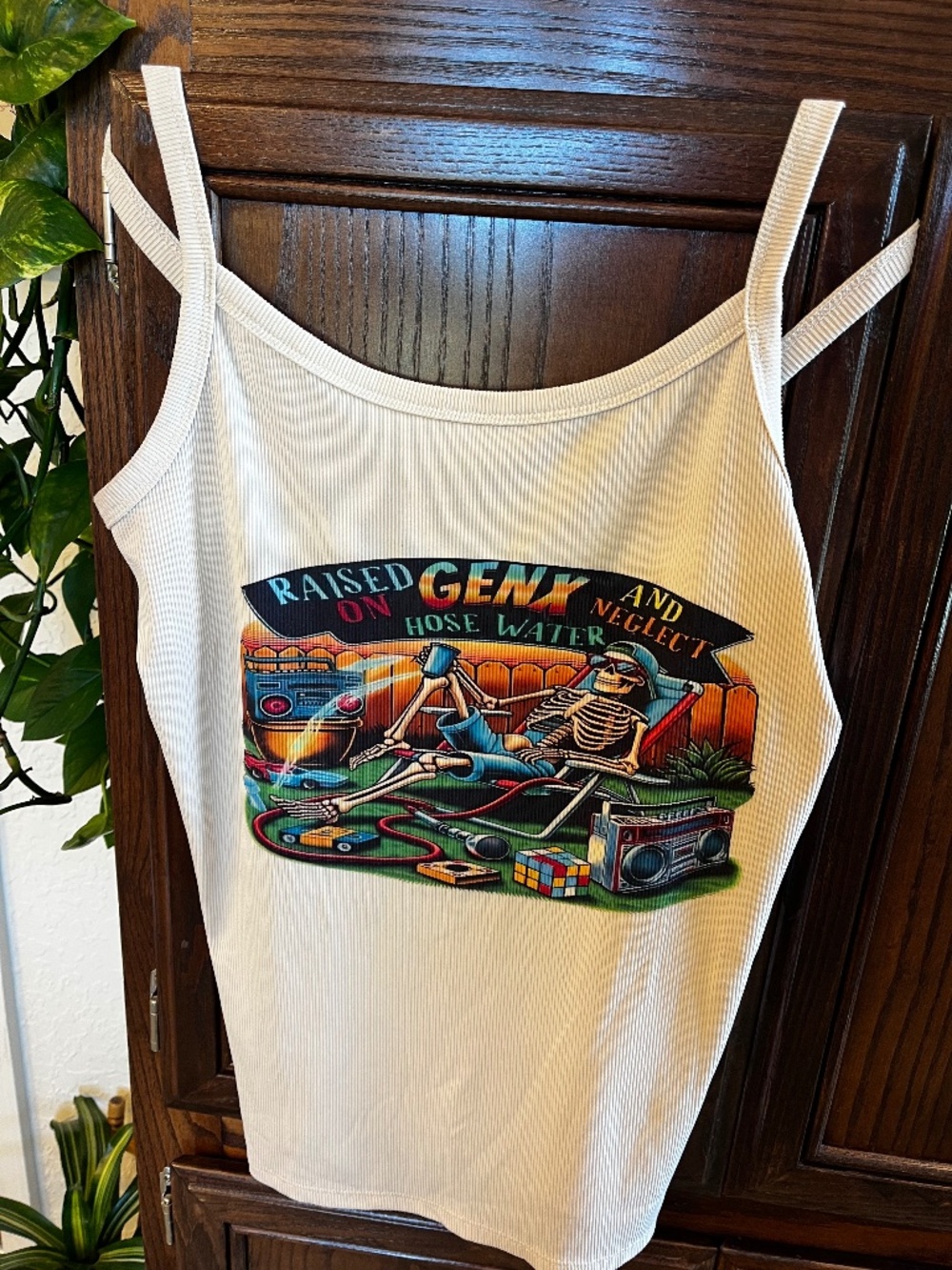 Women’s tank top. Gen X. Skeleton.
